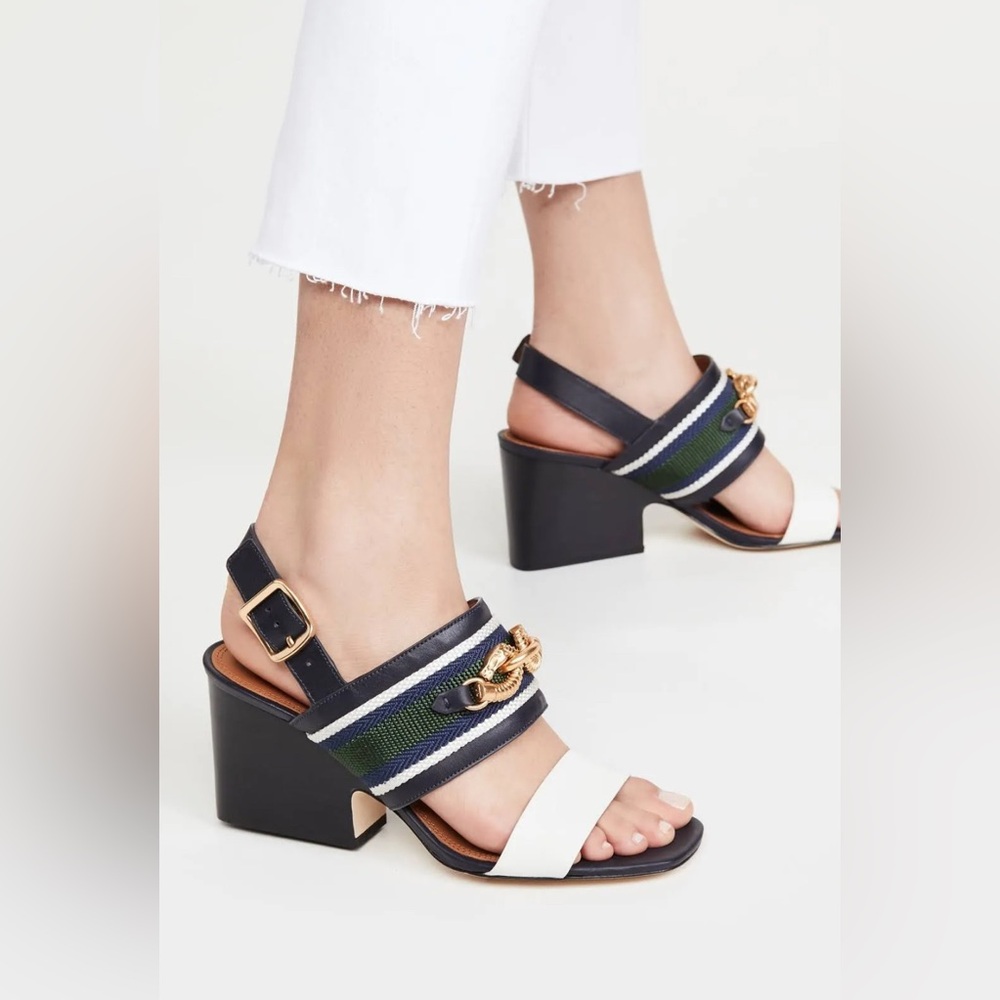 EUC Tory Burch
Women's Jessa Slingback Block-Heel Sandals SZ 6.5 - Picture 2 of 10